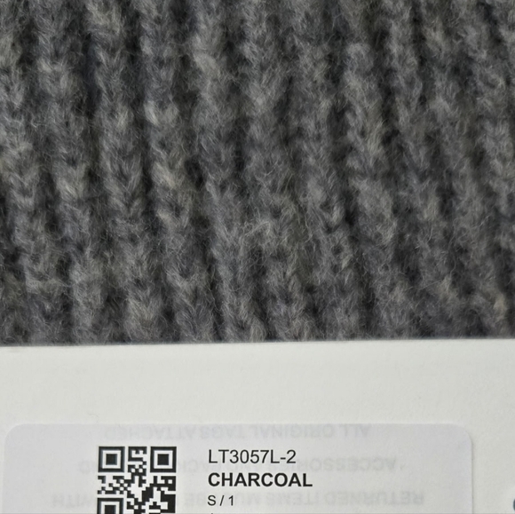 Line & Dot asymmetrical neckline ribbed knit sweater in Charcoal. Size Small. Ne - Picture 7 of 7